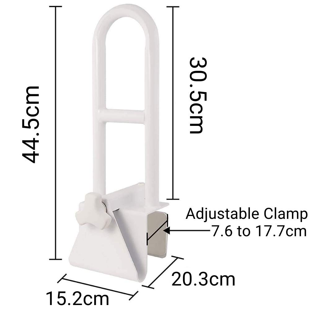 Adjustable Bathtub Safety Rail, detail view