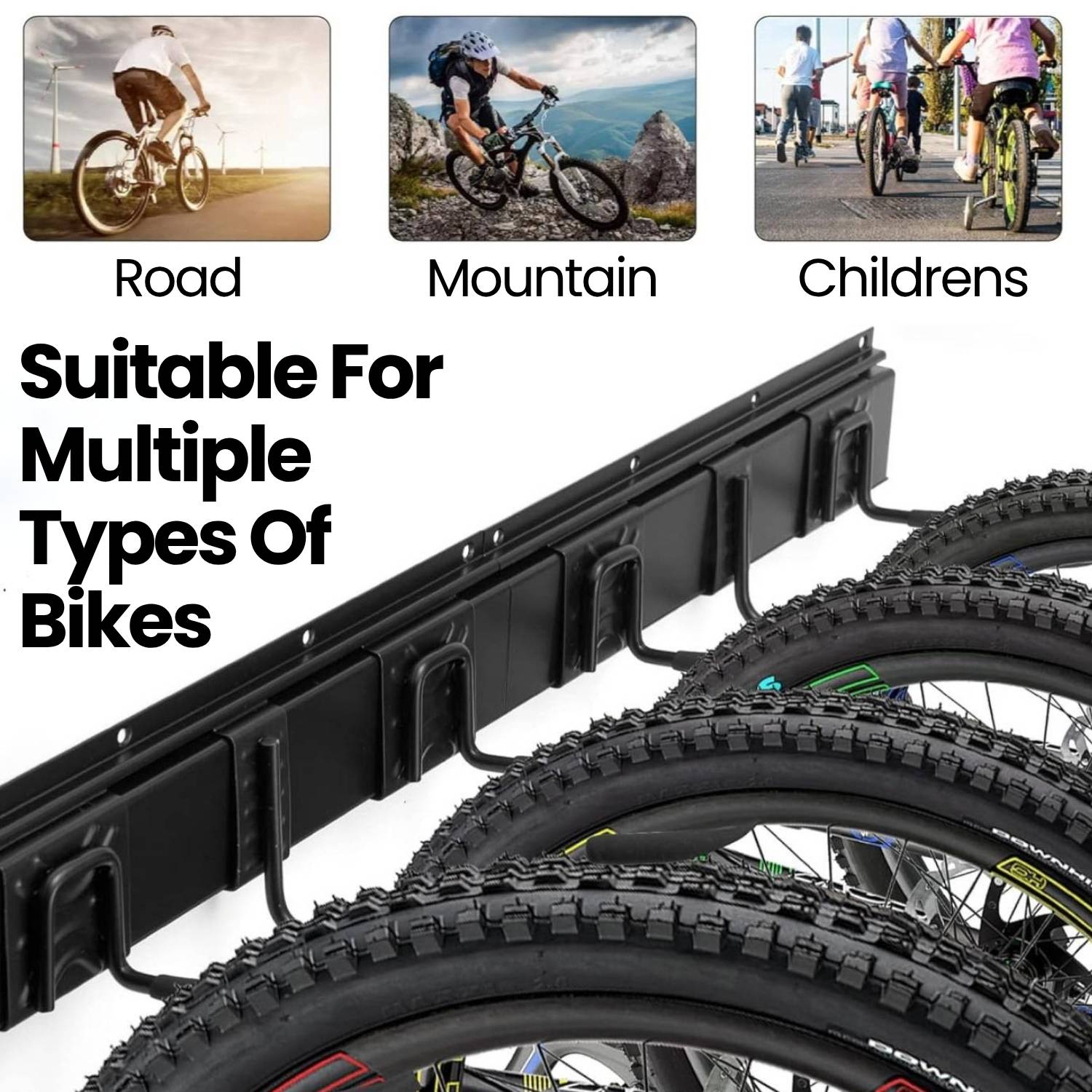 Bike Hooks For Wall (x4 Bike Rack): image 3