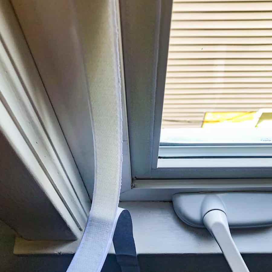 Velcro Window Screen - Black Edge, Standard Mesh (grey), 1000mm x 1000mm / 39" x 39": image 7