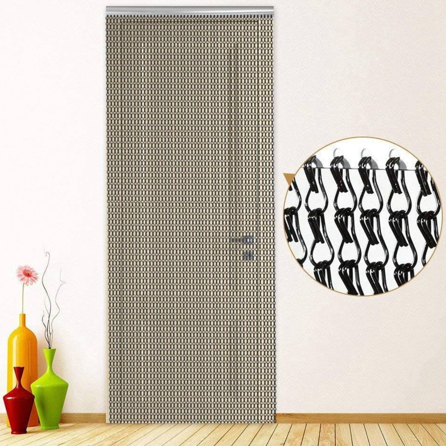 Chain Door Curtain - Black: image 2