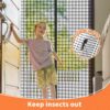Magnetic Screen Door - Black, 70cm (W) x 210cm (H): image 5