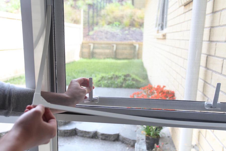 Magnetic Window Screen - White Frame, Standard Mesh (grey), 1000mm x 1500mm / 39" x 59": image 3