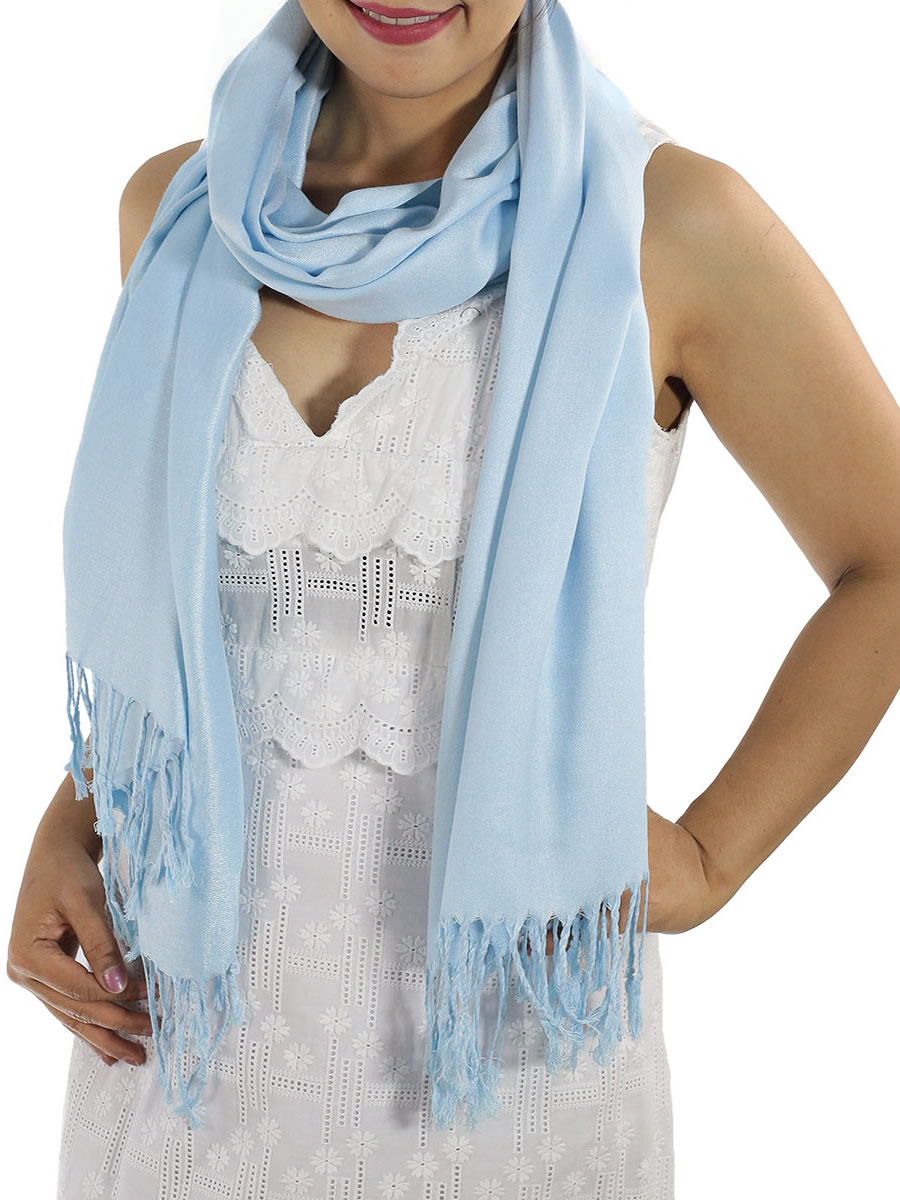Pashmina Scarf, Baby Blue