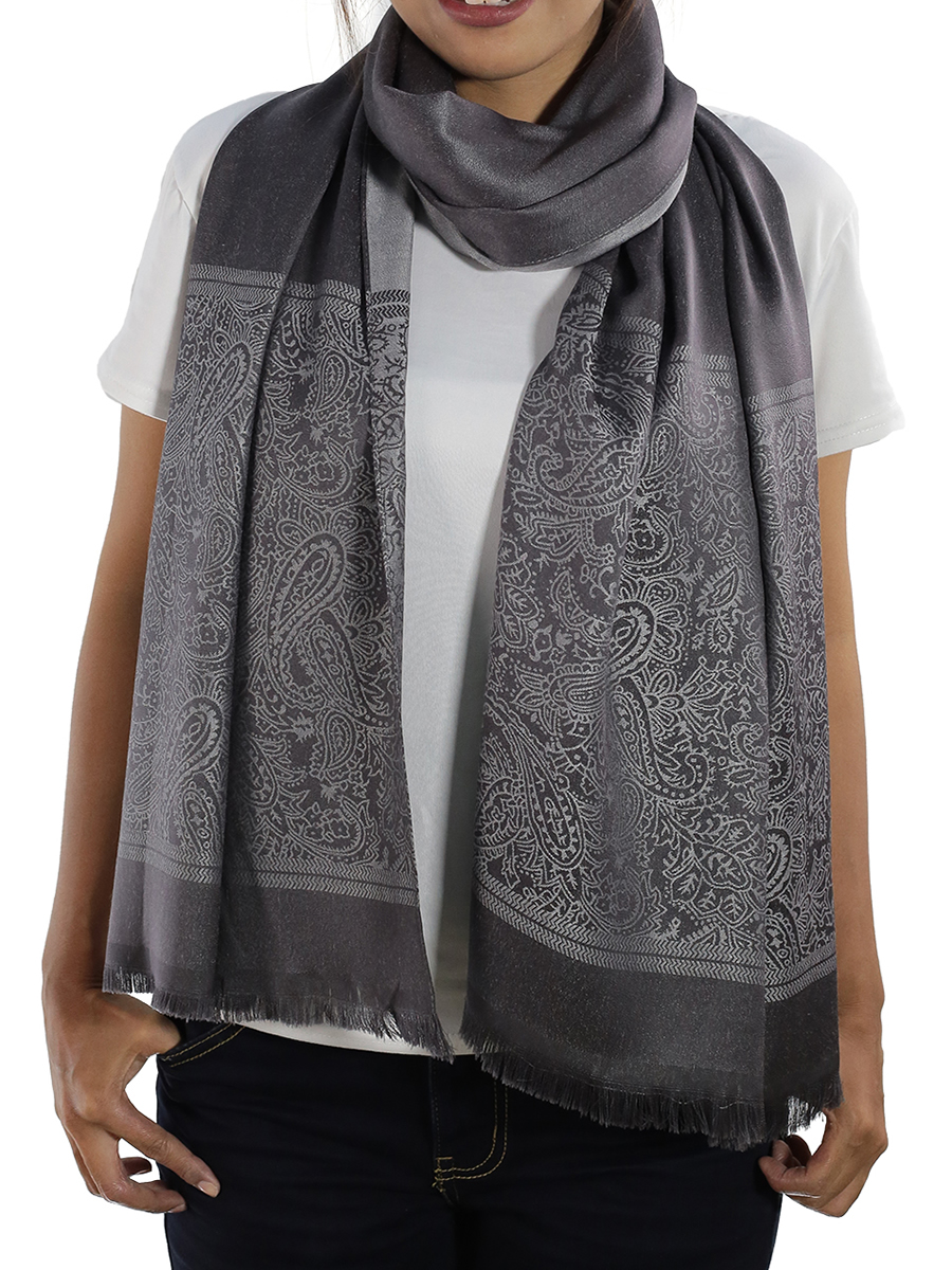 Silk Shawl, Grey