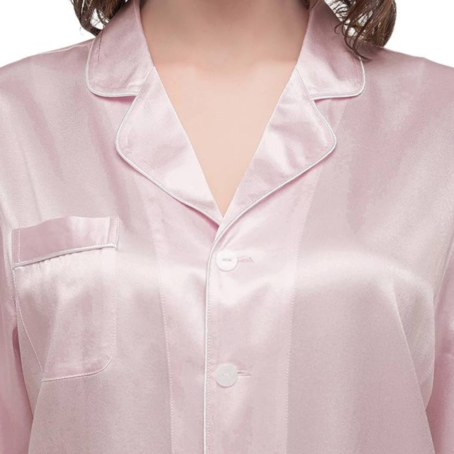 Mulberry Silk Long Pyjama Set - White / Large: image 8